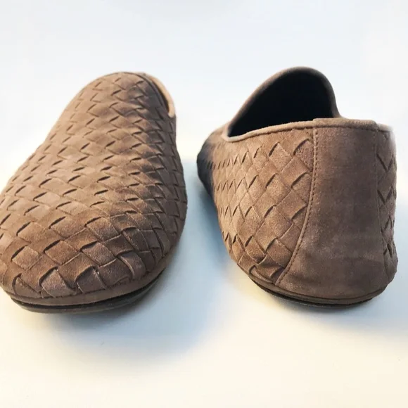 BOTTEGA VENETA ITALIAN BEIGE GENUIN LEATHER CASUAL LOAFERS MEN'S SHOE SIZE 42